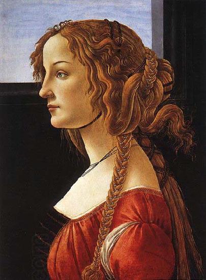 BOTTICELLI, Sandro Portrait of a Young Woman after oil painting picture